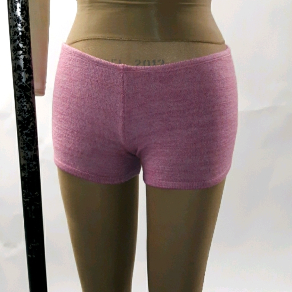 stretchy knit yogashorts (mauve/turquoise/oatmeal)